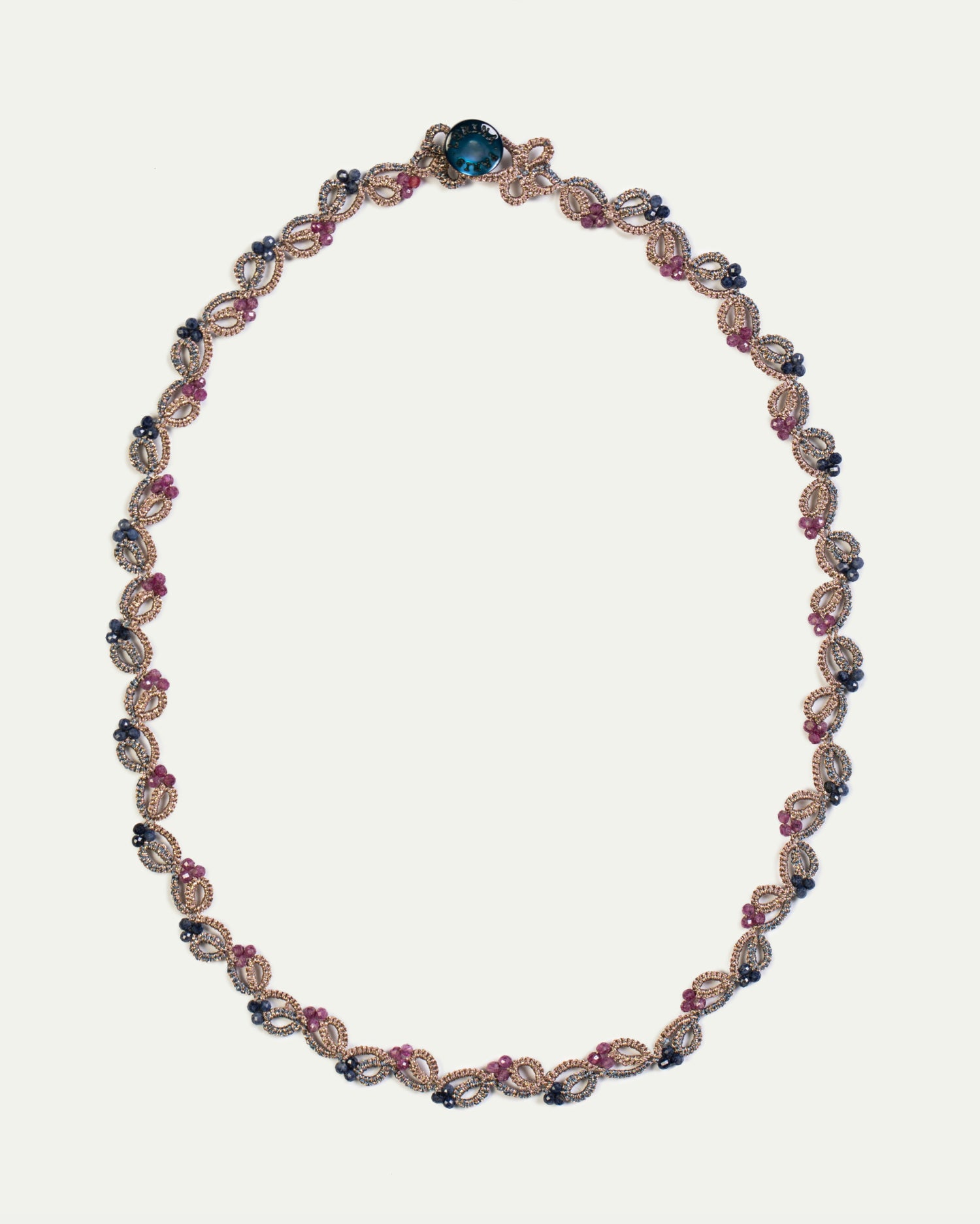 TENNIS RUBY AND SAPPHIRE NECKLACE - LORINA BALTEANU