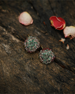 PHOEBE EARRINGS in Silk, Gold, Silver color Multicolor angle view with superior finishes and refined design