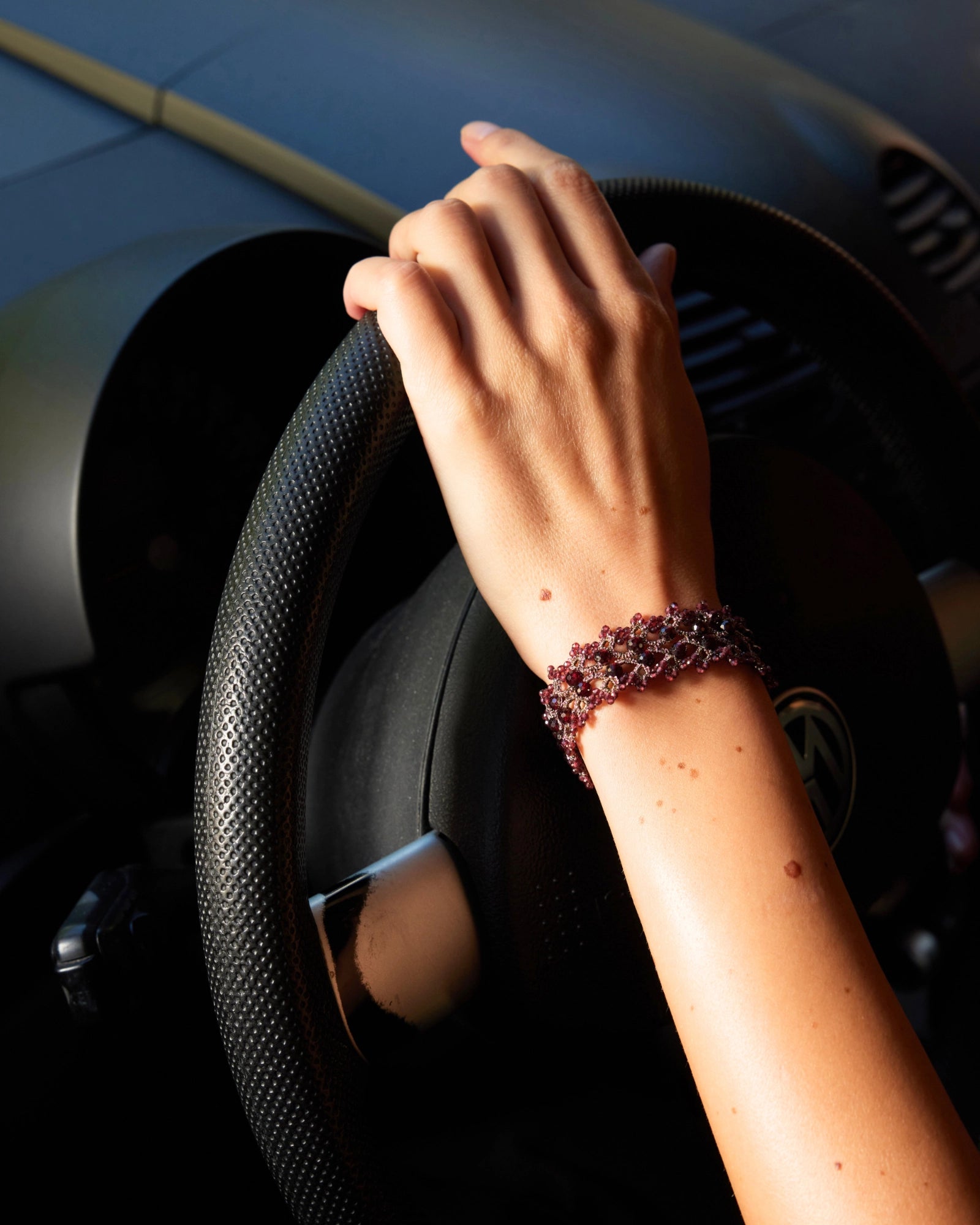 REGATA DOUBLE GARNET BRACELET - LORINA BALTEANU