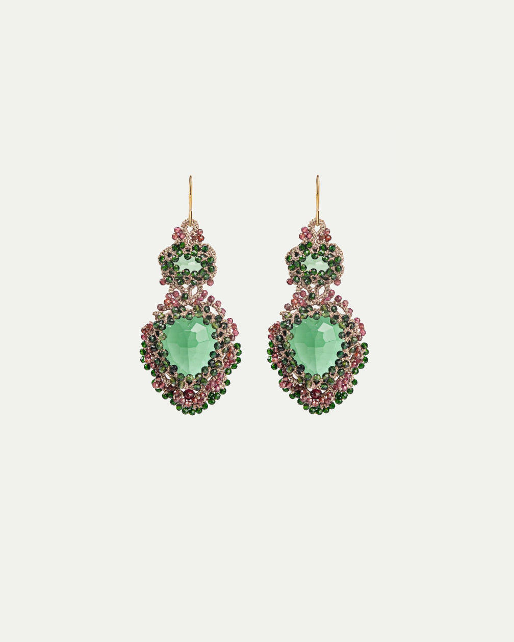 TITANIC GREEN TOURMALINE EARRINGS - LORINA BALTEANU