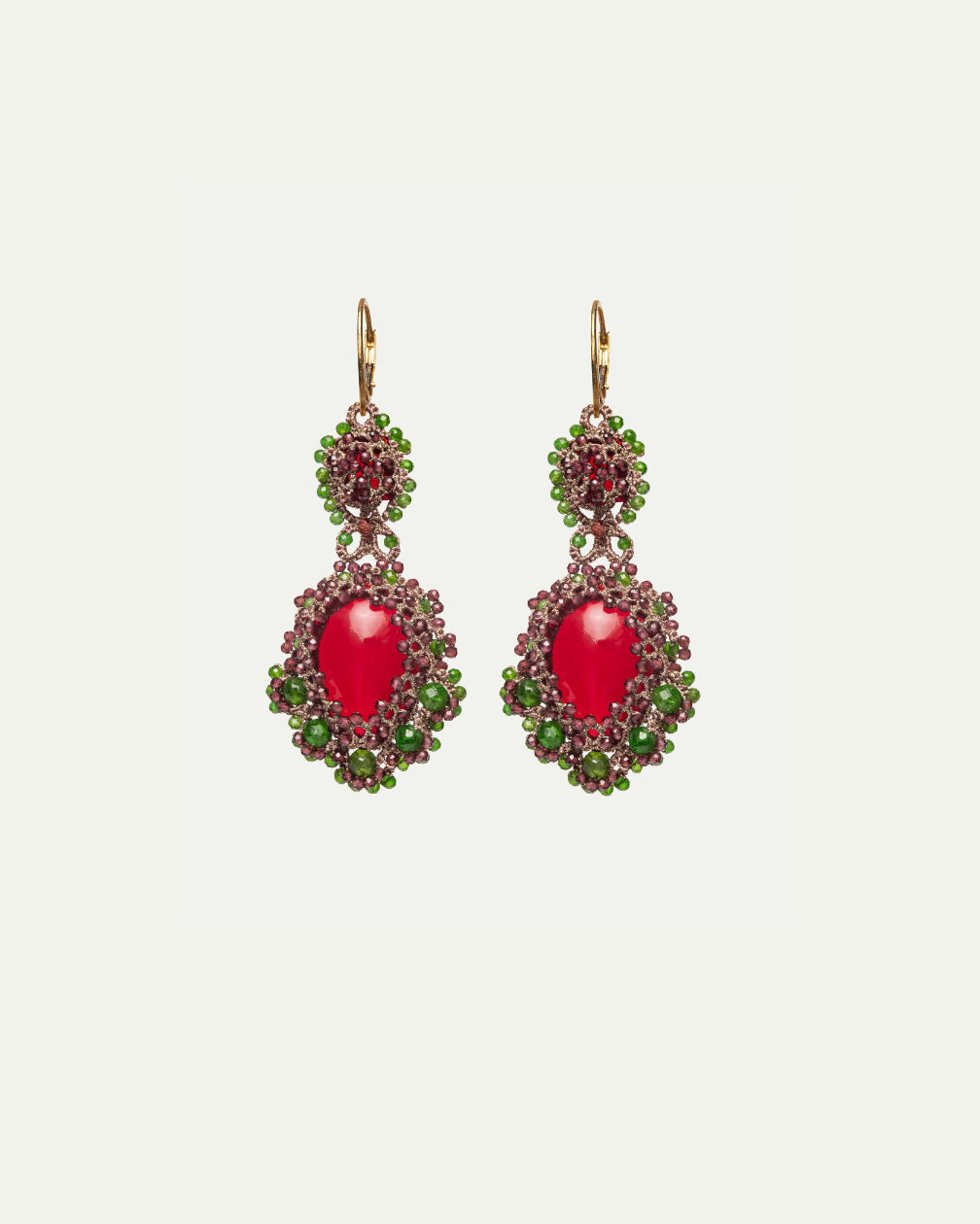 TITANIC GARNET EARRINGS - LORINA BALTEANU